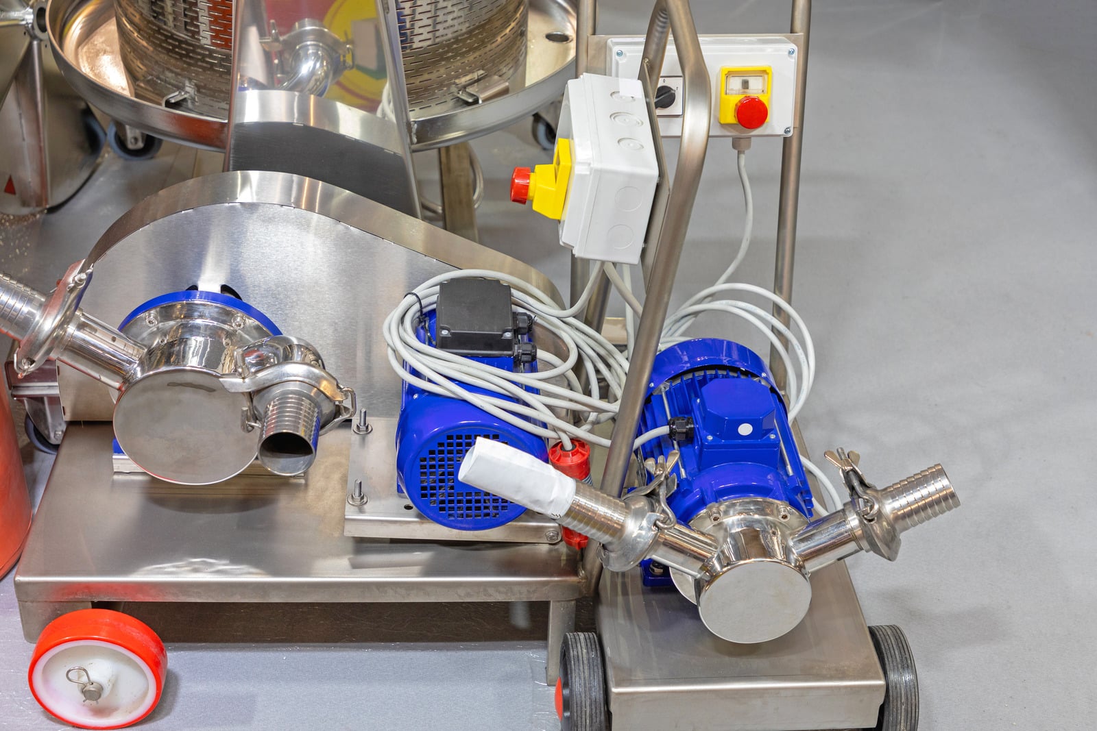 Motor Pump in Beverage Industry Factory Production